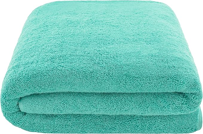 Cotton Paradise 100% Cotton 40x80 Oversized Bath Sheet, Extra Large Turkish Bath Towels for Bathroom, Turquoise Bathsheet