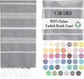 Cacala Lightweight and Thin Turkish Beach Towel 100% Cotton Sand-Free and Quick-Drying Goodness Perfect as an Extra Large Travel Towel, Beach Accessory, or Gift for Beach Lovers, 37 x 70