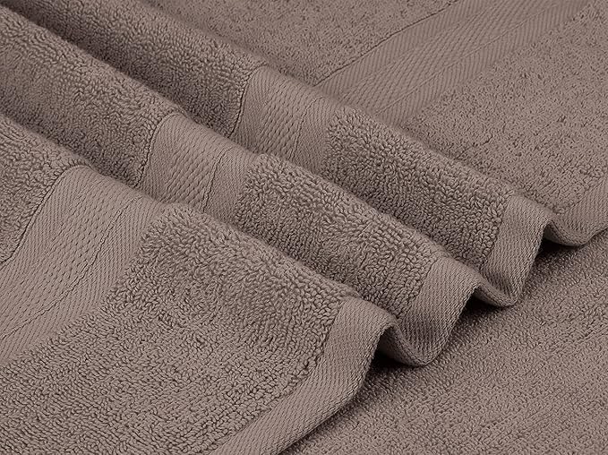 Towel and Linen Mart 4 Pieces Bath Towel Sets - Silver - 2 ply Low Twist Soft Feel Luxurious,Quick Dry, Extra Absorbent, 100% Ring Spun Cotton 600 GSM (27 x 54, Pack of 4)