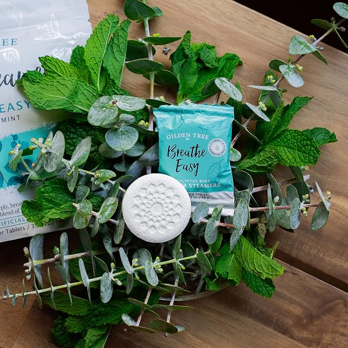 Gilden Tree Shower Steamers Aromatherapy Eucalyptus Mint Essential Oils Stress Relief, Birthday Gifts for Women Men Teens Adults, Made in USA (Breathe Easy)