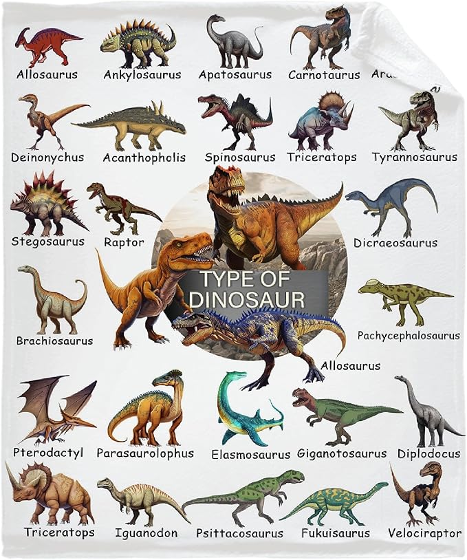 Dinosaur Flannel Fleece Blanket Throw Couch Microfiber Soft Cozy Lightweight Luxury Bed Blanket 40"x30"for Pet