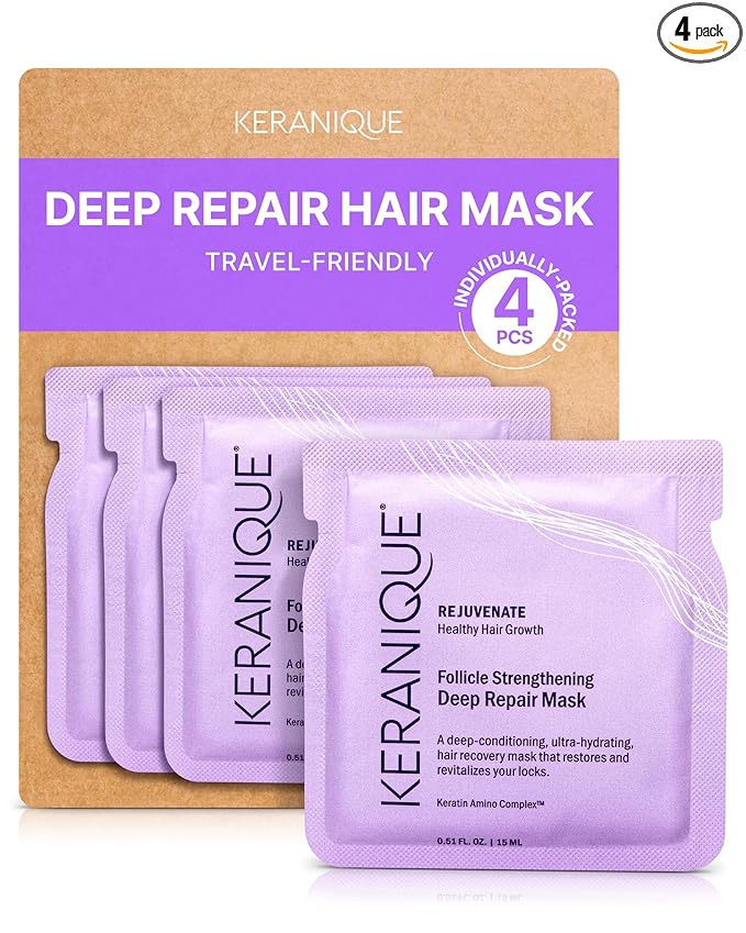Keranique Hair Mask - Deep Repair and Intense Hydration for Damaged, Dry, Fine Hair with Keratin Protein