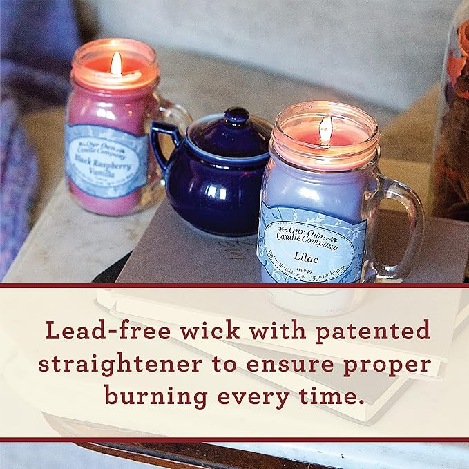 Our Own Candle Company, Hot Chocolate Scented Mason Jar Candle, 100 Hour Burn Time,13 Ounces