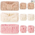 DiyJibb 9 Pcs Spa Headband for Washing Face,Skincare Headband and Wristband Set,Women Teen Girls Facial Hairbands for Washing Face, Makeup, Sports, Yoga (apricot + pink + grey)