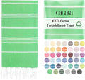Cacala Lightweight and Thin Turkish Beach Towel 100% Cotton Sand-Free and Quick-Drying Goodness Perfect as an Extra Large Travel Towel, Beach Accessory, or Gift for Beach Lovers, 37 x 70