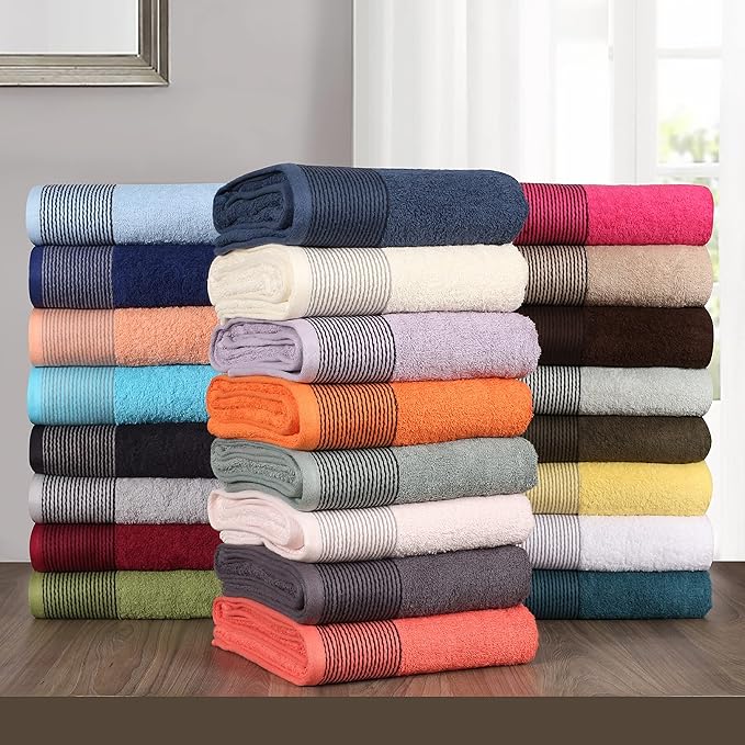 Belizzi Home Ultra Soft 2 Pack Oversized Bath Towel Set 28x55 inches, 100% Cotton Large Bath Towels, Ultra Absorbant Compact Quickdry & Lightweight Towel, Ideal for Gym Travel Camp Pool - Teal