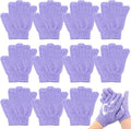 Ramede 30 Pair Exfoliating Glove Double Sided Exfoliating Bath Gloves Pack Nylon Colorful Shower for Men Women Beauty Spa Massage Shower Deep Clean Body Skin Bathing Scrubber Disposable(Purple)