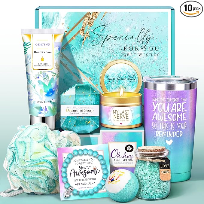 Birthday Gifts for Women, Gifts for Women, Mom, Wife, Girlfriend, Sister, Friends, Her, Relaxing Spa Gifts Basket Self Care Gifts, Christmas, Valentine's Day, Mother's Day Gifts