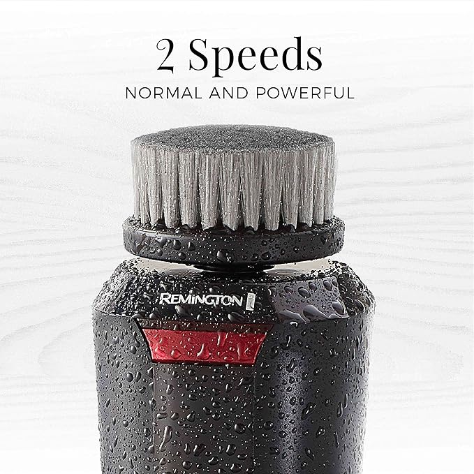 Remington Reveal Men's Compact Facial Cleansing Brush with Pre Shave and Charcoal Heads (FC1500B)