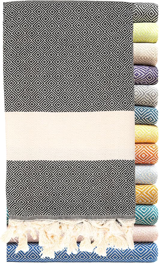 Turkish Beach Towel Oversized Clearance XL 40x71- Sand Free - 100% Cotton Soft Quick Dry - Extra Large Blanket Travel and Pool Towels for Adults- Cloud Sandproof, Beach Essentials for Women