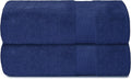 Belizzi Home Premium Cotton Oversized 2 Pack Bath Sheet 35x70-100% Pure Cotton - Ideal for Everyday use - Ultra Soft & Highly Absorbent - Machine Washable - Navy Blue