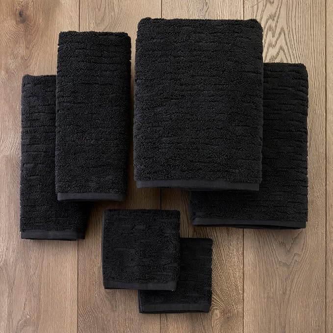 SKL Home CloudSoft 100% Cotton Luxury 4-Piece Washcloth Set, 520 GSM, Ultra Plush & Absorbent, Slate