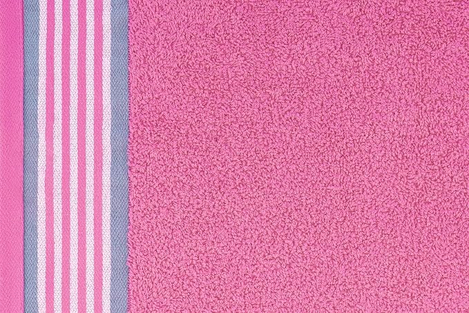 CASA COPENHAGEN He & She 6Pcs 100% Egyptian Cotton Large Designer Towels Gift Set- Dusty Pink - Dusty Blue, 550GSM, 2Bath 2Hand 2Washcloths, Bath Towels for Bathroom (Gift Set for Women & Men)