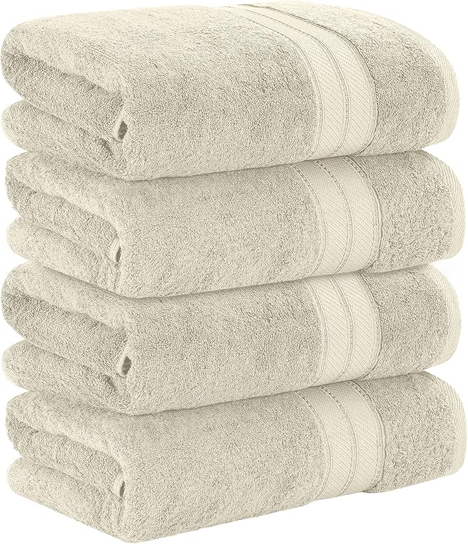 Modern Threads 4-Pack SpunLoft Bath Towel Sand 30x54