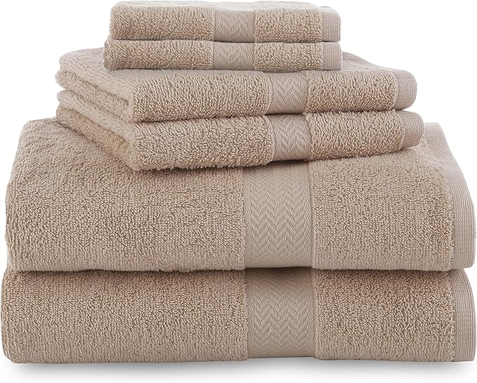 Martex Ringspun 6 Piece Towel Set, Sand, 6