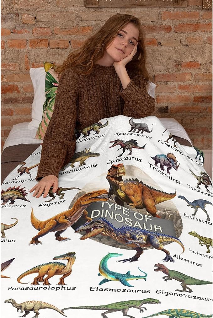 Dinosaur Flannel Fleece Blanket Throw Couch Microfiber Soft Cozy Lightweight Luxury Bed Blanket 40"x30"for Pet
