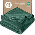 Bare Home Fleece Blanket - Twin/Twin Extra Long - Ultra-Soft Lightweight for Bed, Sofa, and Couch - Luxury Microplush - Cozy Warm Blanket (Twin/Twin XL, Forest Green)