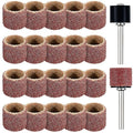 22 Pet Nail Grinder Replacement Kit with Grit Sanding Bands Pet Smoother Claw Care Black Grinding Drums Dog Nail Grinder Replacement Dog Claw Grooming Supplies(1/2 Inch 120 Grit)