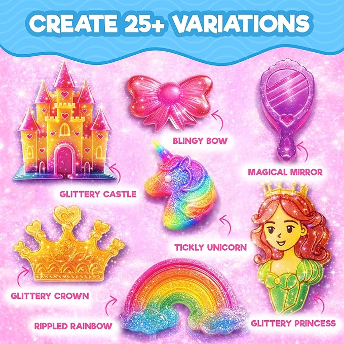 Doctor Jupiter Princess Glitter Soap Making Kit - Girls Crafts DIY Project for 4+ Year Old Kids | Birthday Gift Ideas for Girls Ages 4 5 6 7 8 12, Princess Toys