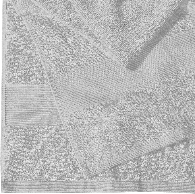 Belizzi Home Premium Cotton Oversized 2 Pack Bath Sheet 35x70-100% Pure Cotton - Ideal for Everyday use - Ultra Soft & Highly Absorbent - Machine Washable - Light Grey