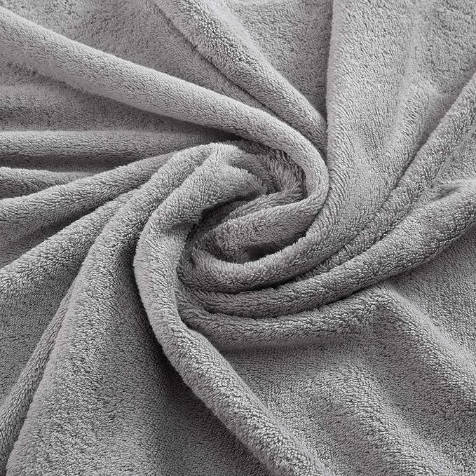 Personalize Your Towels with Custom Embroidery: Names, Monograms, and Initials. Perfect for Bathroom, Spa, Gym, Shower, Kids, Adults, Pool, Travel, Gifts, 2-Piece Hand Towels Set - Grey