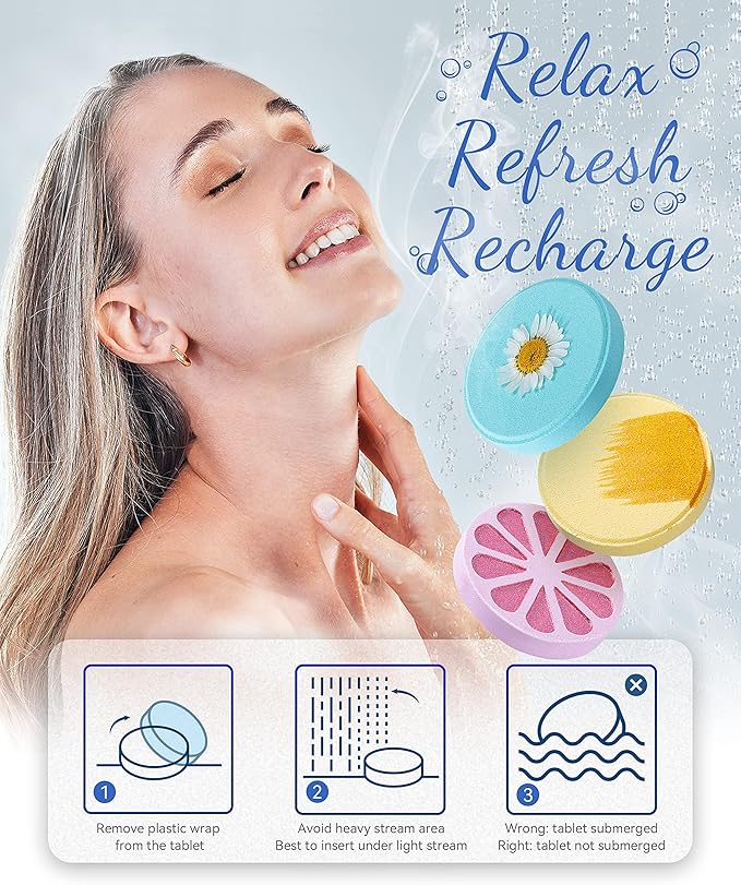 Aofmee Shower Steamers Aromatherapy - 8 Pack Shower Bombs with Essential Oils for Relaxation, Valentines Day Gifts Birthday Gifts for Women and Men, Stress Relief and Luxury Self Care Shower Bath Bomb