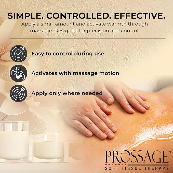 Prossage Heat Warming Relief Massage Oil for Therapuetic Massages, Deep Tissue Massages, and Aromatherapy, Topical Reliever, 8 Ounce Bottle