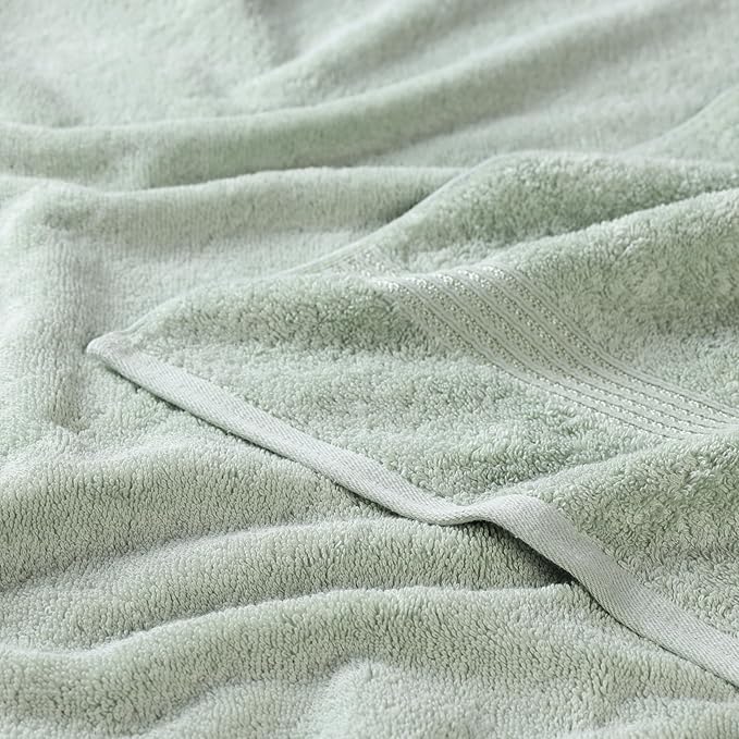 Superior Egyptian Cotton 8-Piece Towel Set, Assorted Towels for Home Bathroom, Guest Bath Decor Essentials, Includes 2 Bath, 4 Hand, 2 Face Towels/Washcloths, Quick Dry, Absorbent, Sage