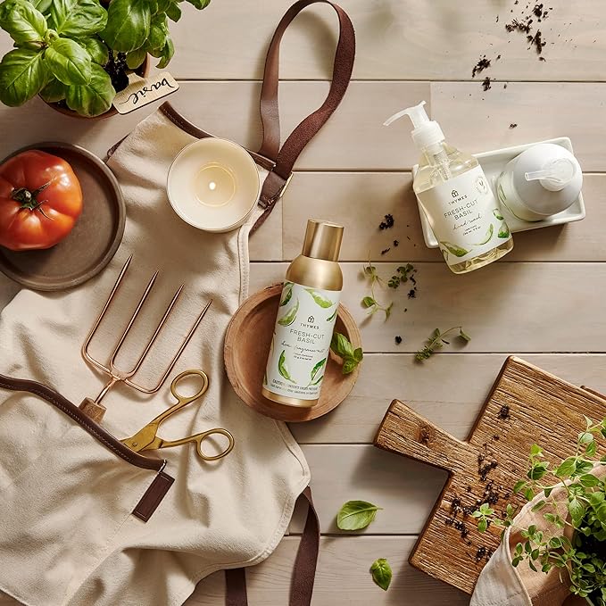 Thymes Home Fragrance Mist – Room Air Fresheners for Home Long Lasting – Air Freshener Spray – Premium Home Fragrance with Notes of Fresh Basil, Tomato Leaf & Delicate Sage (Fresh-Cut Basil, 3 oz)