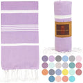 Beach Towel 100% Cotton Turkish Beach Towel Adult 38x70 Inch Pre-washed Absorbent Extra Large|Sand Free Quick Dry BathTowels|Lightweight Blanket|Travel Cruise Camping Spa Gym Yoga Towel|Lilac Breeze