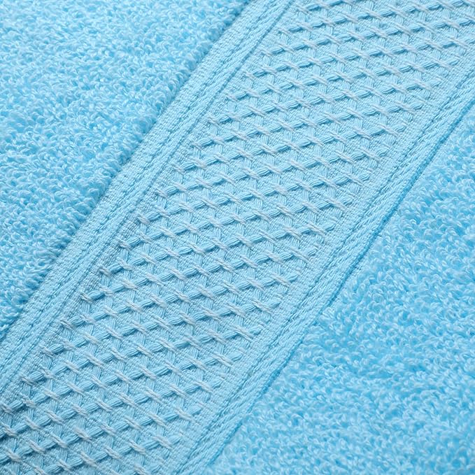 Cotton Bath Towels Set, 2-Piece Set(27x55 Inches) Super Absorbent Quick Drying, Soft,Suitable for Bathroom, spas, Gyms,Gift(Watermelon Red,Sky Blue)