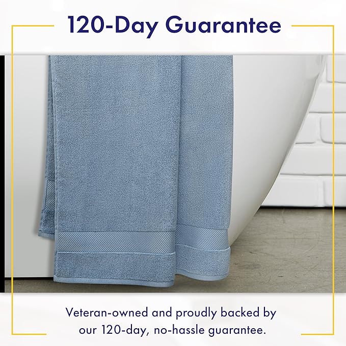 Alusa Home Ultra Soft & Plush Viscose from Bamboo Bath Sheets - 700 GSM Pack of 2 - Extra Large 70x35 in - Super Absorbent & Quick Drying (Chambray)