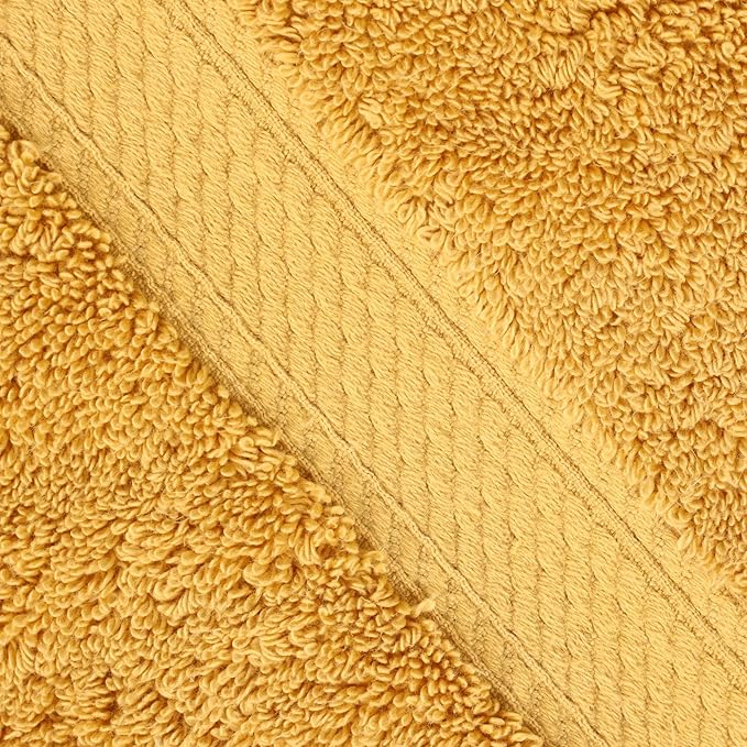Superior Egyptian Cotton Pile 9-Piece Towel Set, Includes 3 Bath, 3 Hand, 3 Face Towel/Washcloth, Heavyweight, Ultra Soft Luxury Towels, Thick Plush Essentials, Guest Bath, Spa, Hotel Bathroom, Gold