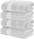 Modern Threads 4-Pack SpunLoft Bath Sheet White 35x71
