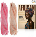 African Net Sponge Authentic - Back Scrub Exfoliating Net Sponge with Knots - 2 Pieces African Bath Sponges for Body Scrubber Exfoliator - Back Washer for Shower Accessories