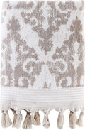 SKL Home Mirage Fringe 100% Turkish Cotton Bath Towel, Taupe 54.00" x 28.00"