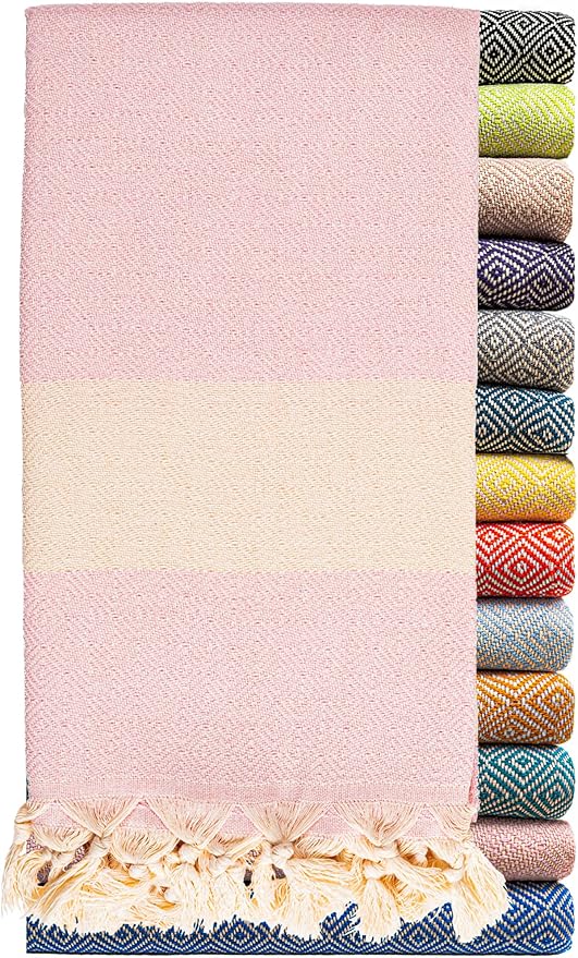 Turkish Beach Towel Oversized Clearance XL 40x71- Sand Free - 100% Cotton Soft Quick Dry - Extra Large Blanket Travel and Pool Towels for Adults- Cloud Sandproof, Beach Essentials for Women