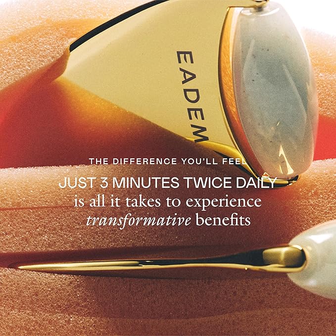 EADEM The Chisel, Gua Sha & Jade Facial Sculptor, Gua Sha Facial Tools for Your Skin Care Routine, GuaSha Tool for Face, Jade Roller for Face, Luxury Jawline Sculptor