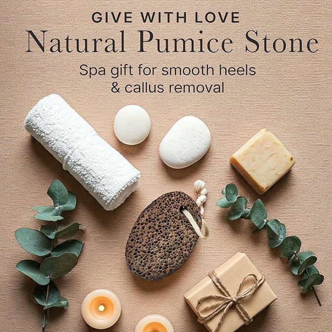 Beauty by Earth Pumice Stone for Feet - Natural Lava Stone Foot Exfoliator, Callus Remover, Foot Scrubber, Cracked Heels Solution, Strong & Durable Design for Smooth & Soft Feet