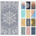 FESHKA Sand Proof Turkish Beach Towel – Oversized, Quick Dry & Lightweight Travel Towel - 100% Organic Cotton Beach Blanket - Perfect for Bath, Pool & Picnic | Snowflake (Gray)