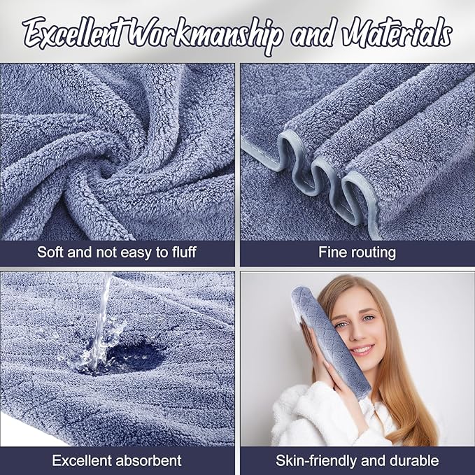 SmoothNovelty 16 Pack Microfiber Bath Towels Bulk 27'' x 60'' Oversized Size Bath Towel Highly Absorbent Extra Large Soft Drying for Beach Shower Summer Salon Sport Gym Party (Diamond,Light Grey)