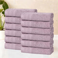 Superior Honeycomb Cotton Medium Weight Towels, for Guest Bath, Master Bathroom, Shower, Adults, Home Essentials, Textured Waffle Border, Assorted Towel Set, 12 Piece Face Towel Set, Sea Fog