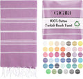 Cacala Lightweight and Thin Turkish Beach Towel 100% Cotton Sand-Free and Quick-Drying Goodness Perfect as an Extra Large Travel Towel, Beach Accessory, or Gift for Beach Lovers, 37 x 70
