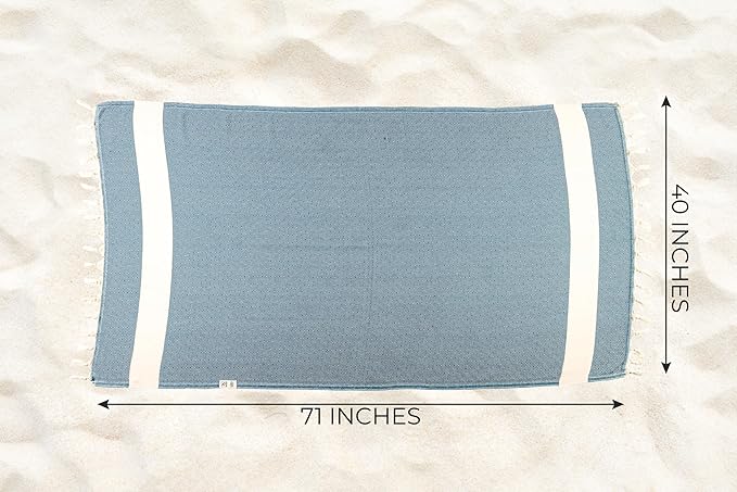 Turkish Beach Towels Oversized Clearance XL 40x71- Sand Free Beach Towel- 100% Cotton Soft Quick Dry Towel- Extra Large Travel and Pool Towels for Adults- Cloud Sandproof, Beach Essentials for Women