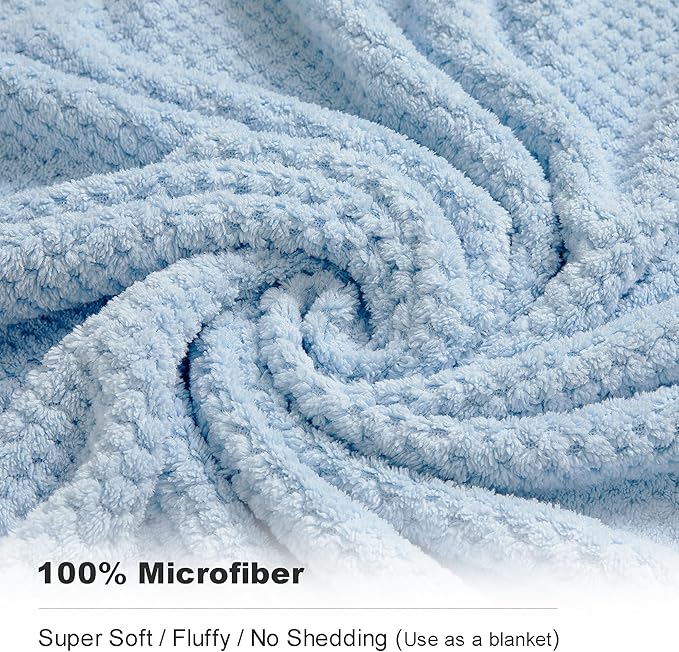 Extra Large Bath Towel Sheet Set 35x70 Inches - Oversized Bath Towels Set,Jumbo Large Microfiber - Quick Dry, Lightweight,Super Soft,Highly Absorbent Towel Set for Bathroom,Hotel,SPA,Pack of 4 (Blue)