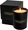 Benevolence LA Lavender & Lilac Scented Candle | Soy Christmas Candles, Black Holiday Candle for Home | Gifts for Women and Men | Home Fragrance | Aromatherapy | Bathroom Freshener | 8oz, 45 Hour Burn