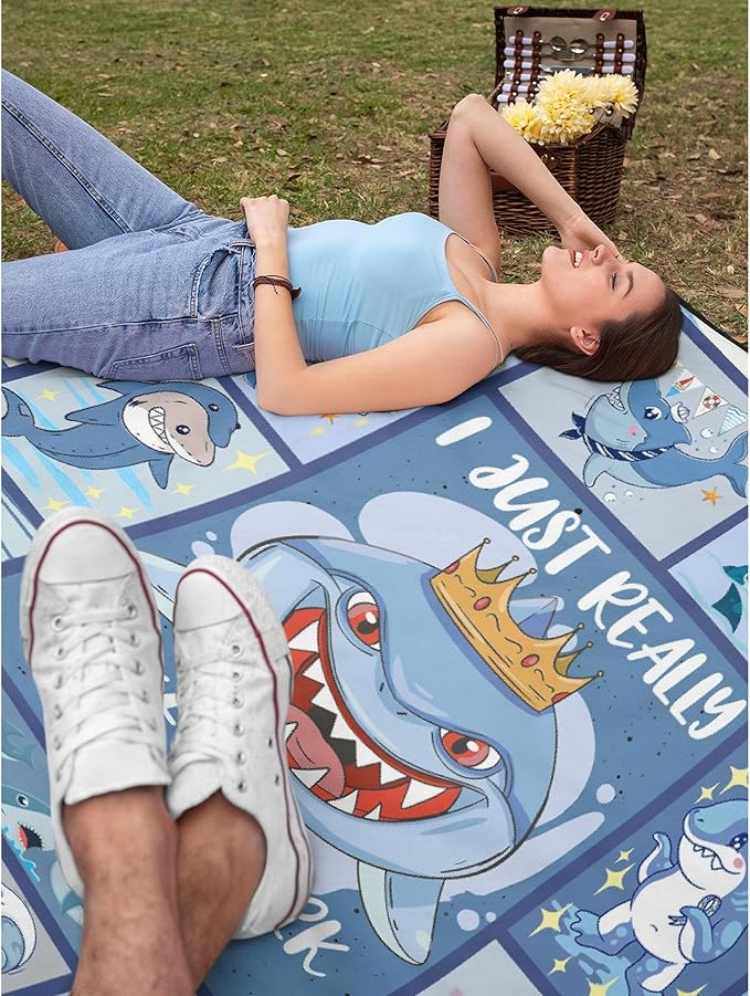 Fish Flannel Fleece Blanket Throw Couch Microfiber Soft Cozy Lightweight Luxury Bed Blanket 40"x30"for Pet