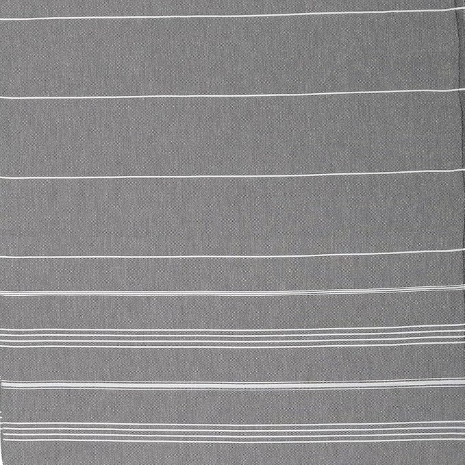 Bersuse Towels Anatolia XL Beach Blanket Throw Blanket Turkish Towel 100% Cotton Extra-Large Quick-Dry Lightweight Premium Peshtemal Towel - 61x82 Inches, Anthracite (Set of 6)