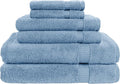 MyPillow My Towel 6 Piece Set - Premium Cotton Soft Absorbent Towels, 2 Bath Towels, 2 Hand Towels, 2 Wash Cloths [6 Piece Set, Denim Blue]