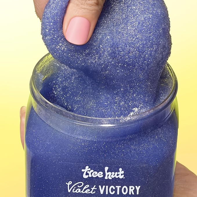 Tree Hut Violet Victory Shea Sugar Scrub, Exfoliating, Hydrating & Moisturizing Body Scrub with Shea Butter & Natural Oils, Smooth & Soften Skin, Polishing Exfoliant for Radiant Skin, 18 oz